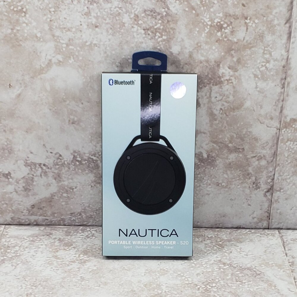 Black Bluetooth v5.1 Durable LED Light Nautica Portable Wireless S20 Speaker